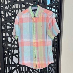 Tommy Hilfiger Men's Pastel Plaid Button-Down Shirt